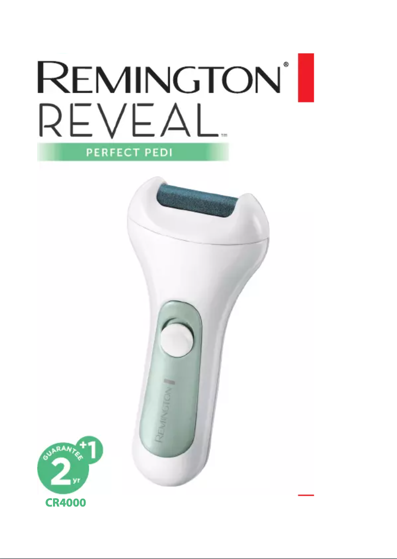 Page 1 de la notice Manuel utilisateur Remington Reveal Perfect Pedi CR4000