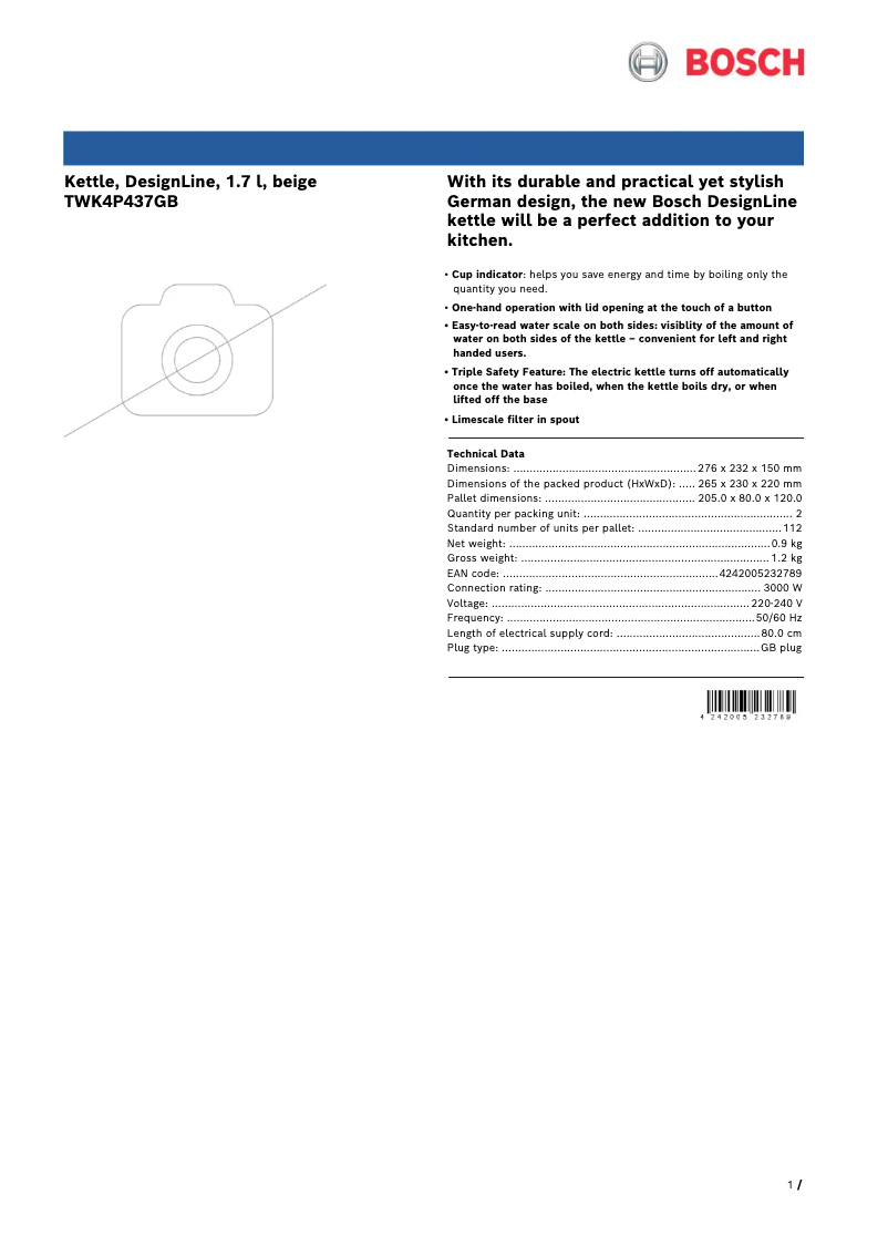 Imagen de la primera página del manual del dispositivo DesignLine TWK4P437