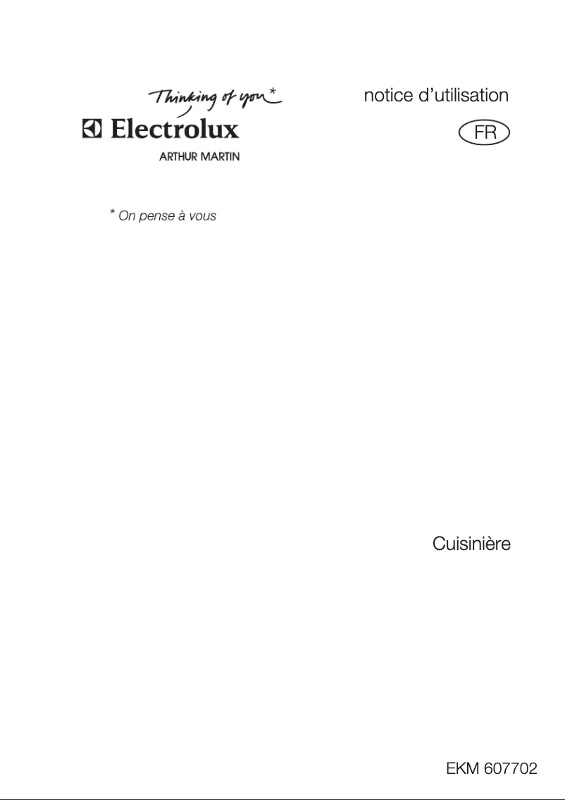 Page n°1 - Manuel utilisateur Arthur Martin-Electrolux EKM607702W