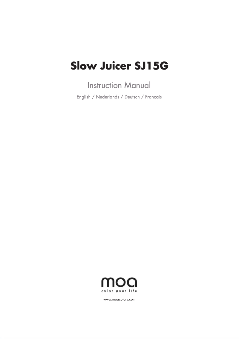 Image de la première page du manuel de l'appareil SJ15G