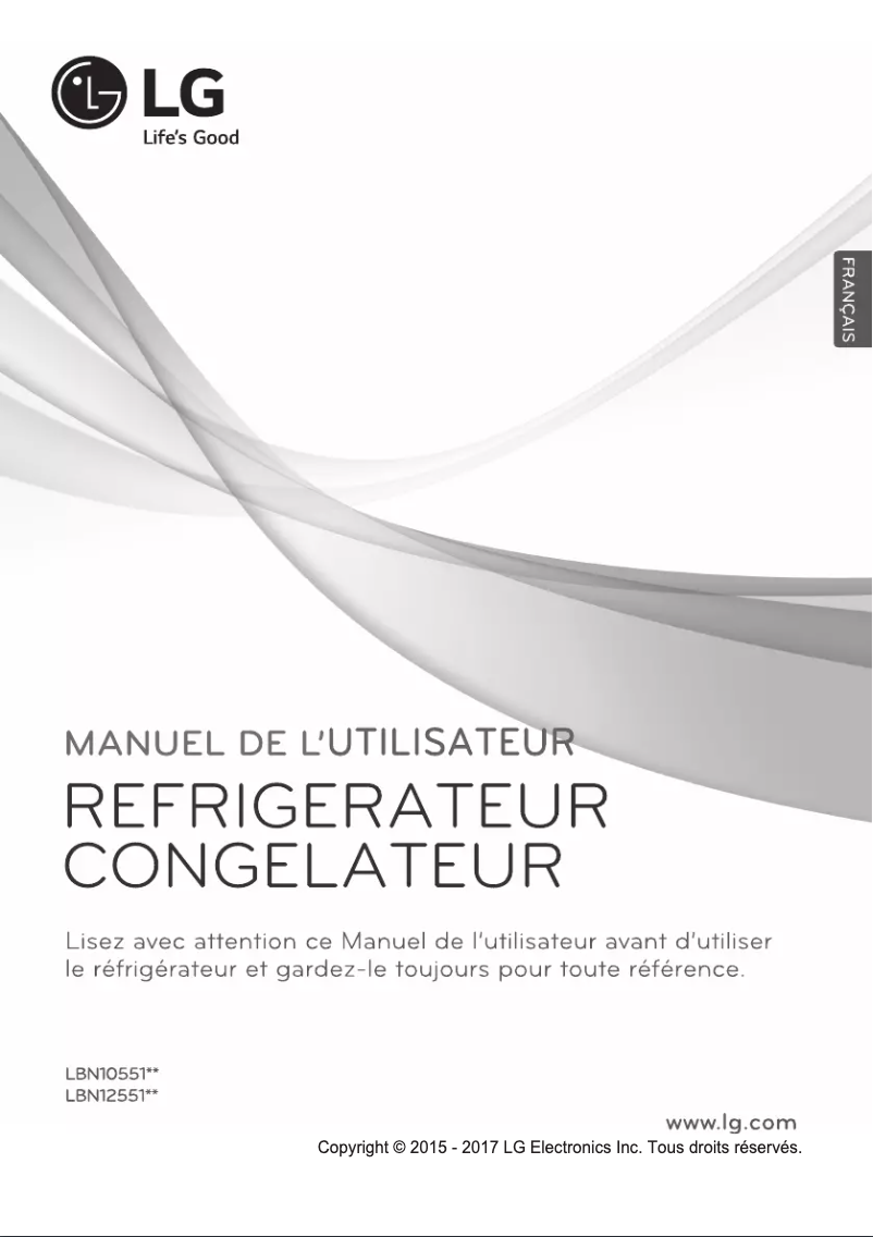 Page n°1 - Manuel utilisateur LG LBN10551SW