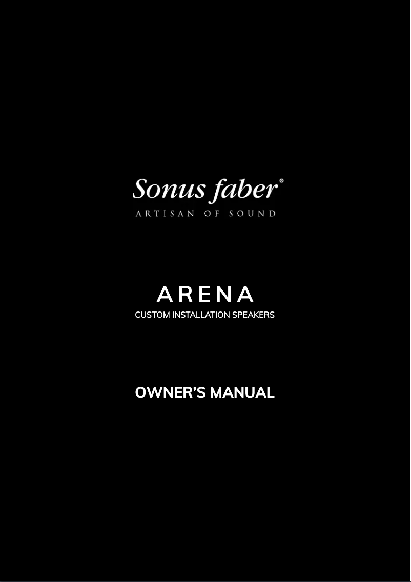 Page 1 de la notice Manuel utilisateur Sonus Faber Arena S15