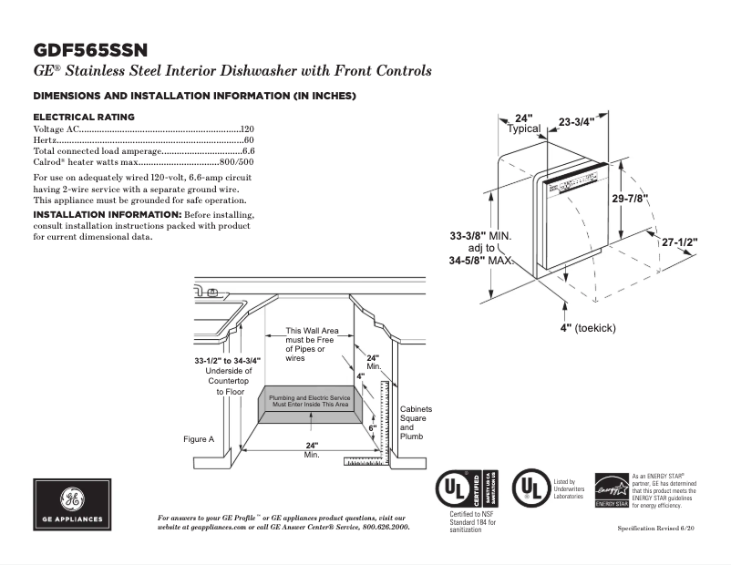Image de la première page du manuel de l'appareil GDF565SSNSS