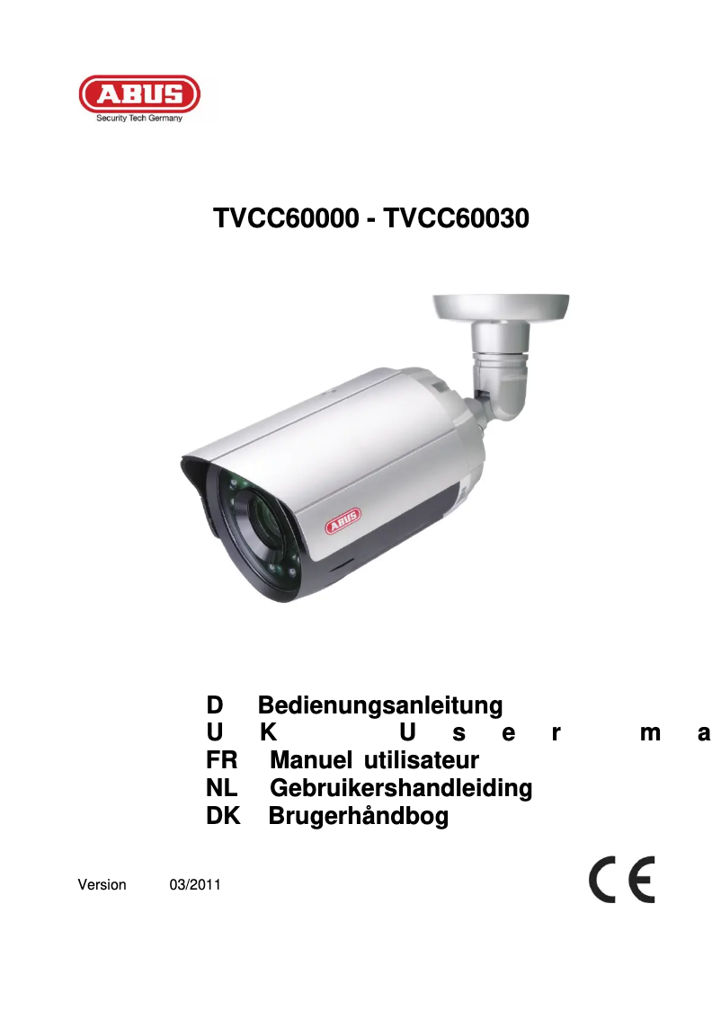 Image de la première page du manuel de l'appareil TVCC60030