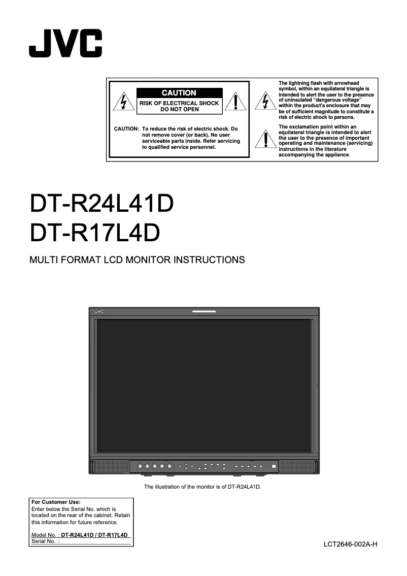Image de la première page du manuel de l'appareil DT-R17L4D