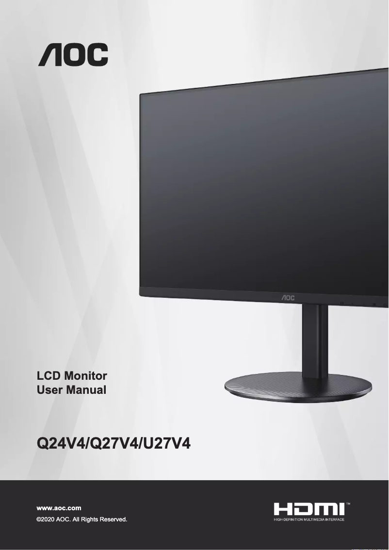 Image de la première page du manuel de l'appareil Q27V4