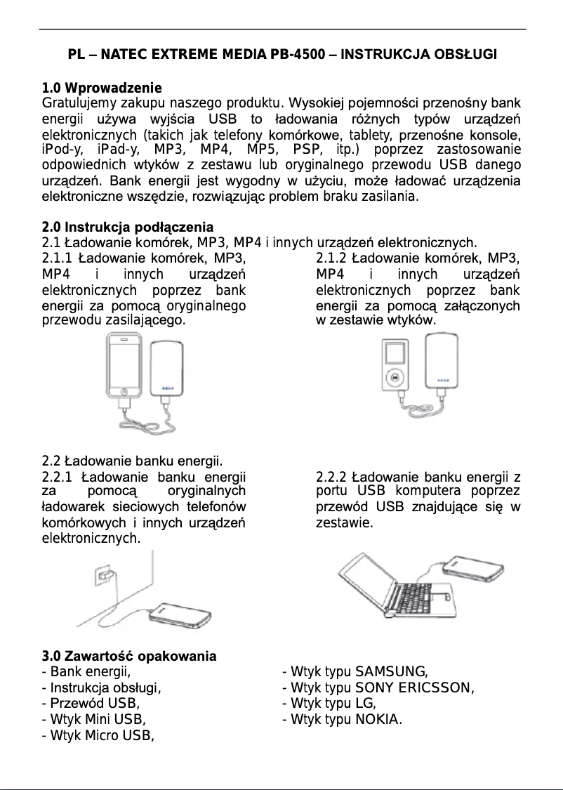Página 1 del manual Manual de usuario Natec PB-4500