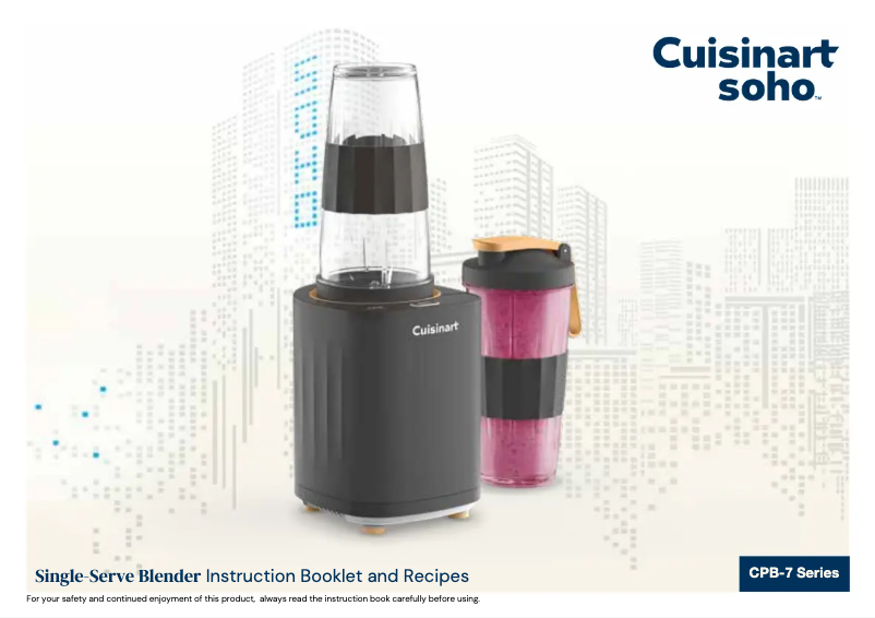 Page n°1 - Manuel utilisateur Cuisinart Soho Compact CPB-7