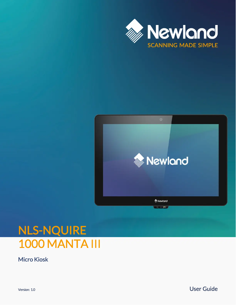 Página 1 del manual Manual de usuario Newland NQuire 1000 Manta III
