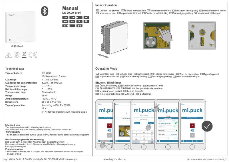 Page 1 de la notice Manuel utilisateur Müller LS 20.00 pro4