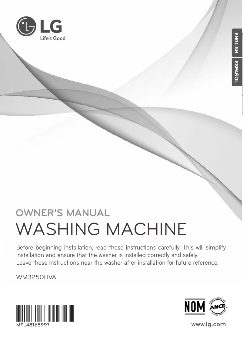 Page n°1 - Manuel utilisateur LG WM3250HVA