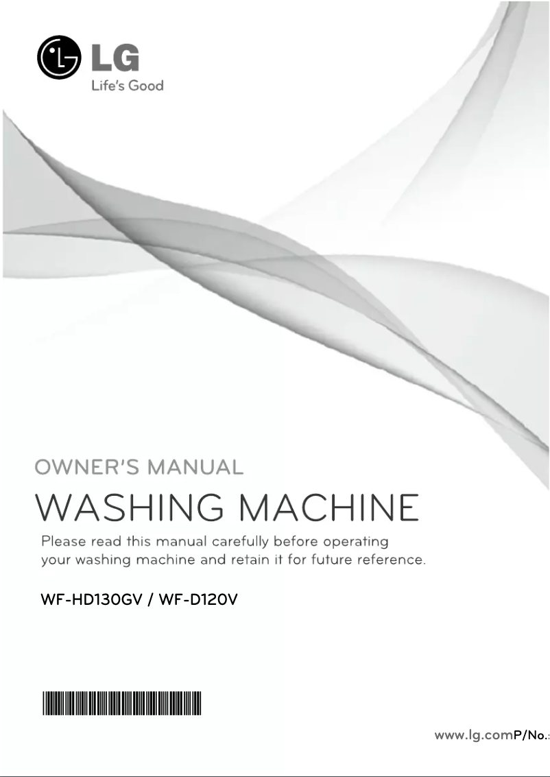 Page 1 de la notice Manuel utilisateur LG WF-HD130GV