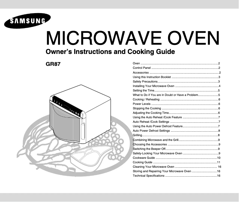 Image de la première page du manuel de l'appareil GR87