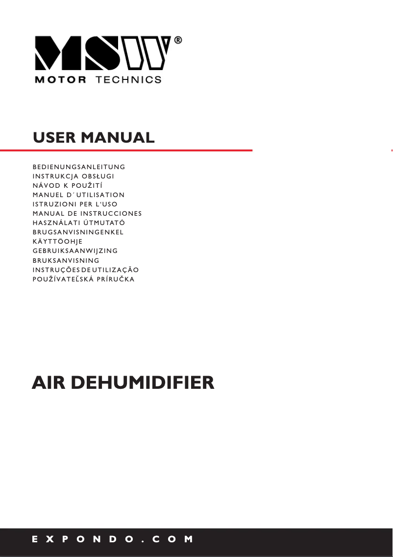 Página 1 del manual Manual de usuario MSW MSW-DEH 200PT