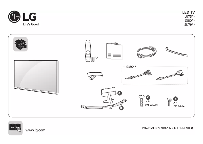 Page 1 de la notice Manuel utilisateur LG 49SK7900PVB