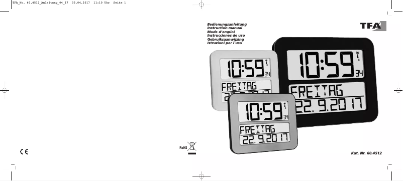 Page n°1 - Manuel utilisateur TFA 60.4512.02