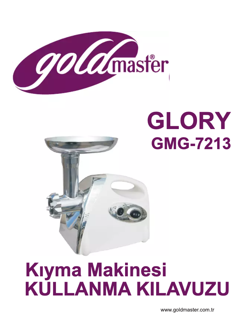 Page n°1 - Manuel utilisateur GoldMaster Glory GMG-7213R
