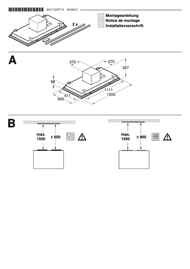 Page n°1 - Guide d'installation Siemens LF159RF50B