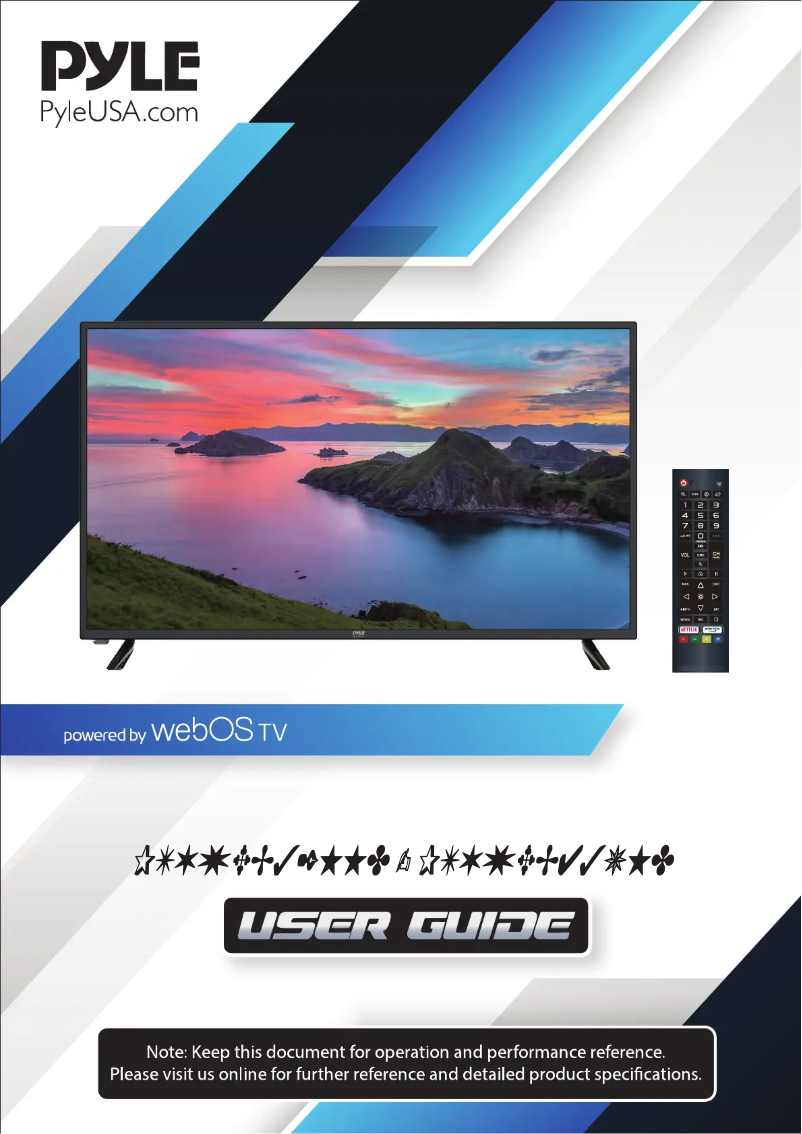 Page n°1 - Manuel utilisateur Pyle PTVWEB32HHD
