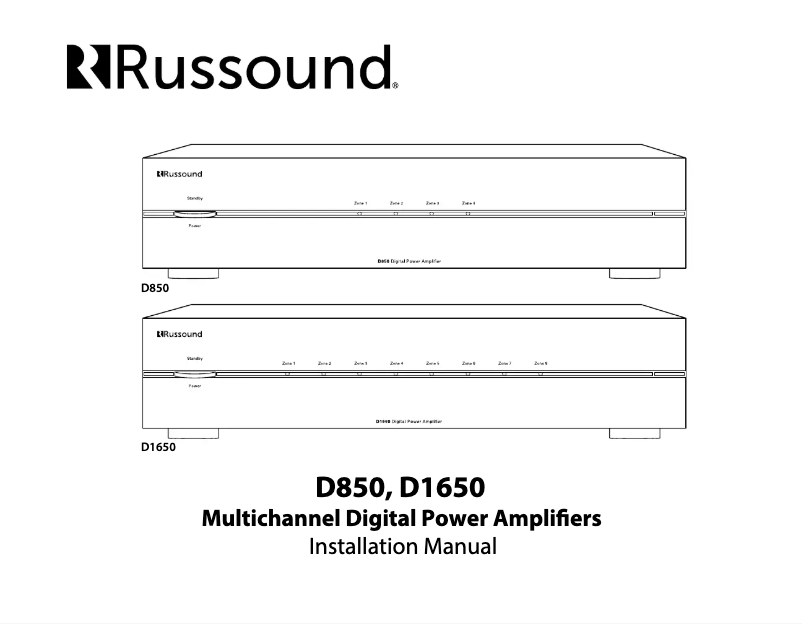 Page n°1 - Manuel utilisateur Russound D850