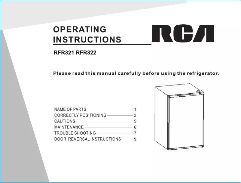 Page 1 de la notice Manuel utilisateur RCA RFR321