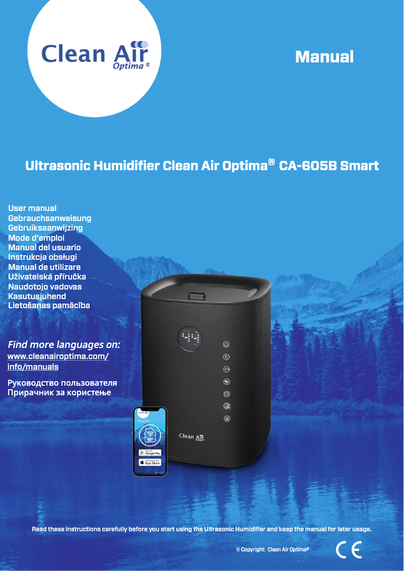 Page n°1 - Manuel utilisateur Clean Air Optima CA-605B Smart