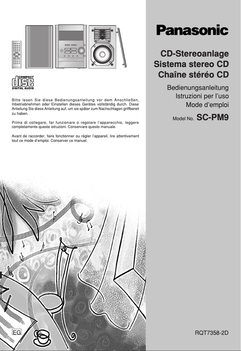 Page n°1 - Manuel utilisateur Panasonic SC-PM9