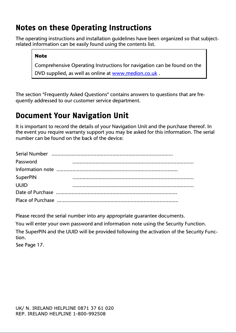 Page 1 de la notice Manuel utilisateur Medion GoPal E3230 M20 (MD 97250)