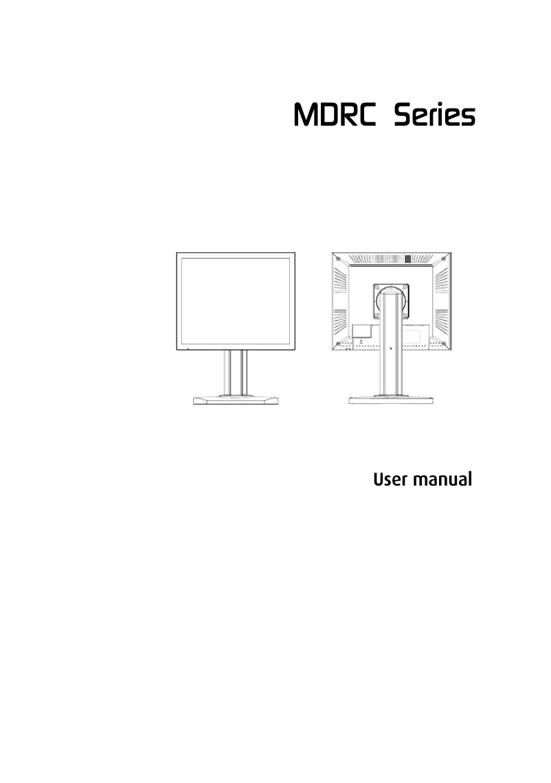 Page 1 de la notice Manuel utilisateur Barco MDRC-2120