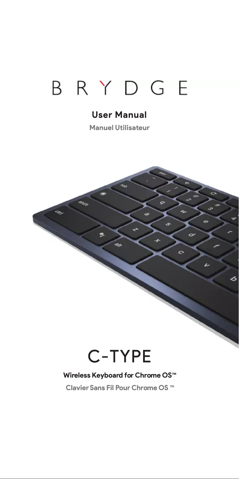 Page 1 de la notice Manuel utilisateur Brydge C-Type