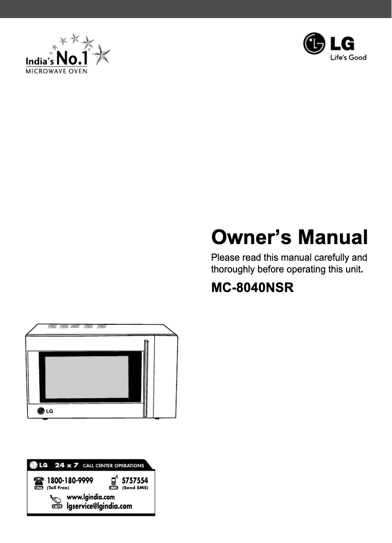 Página 1 del manual Manual de usuario LG MC-8040NSR