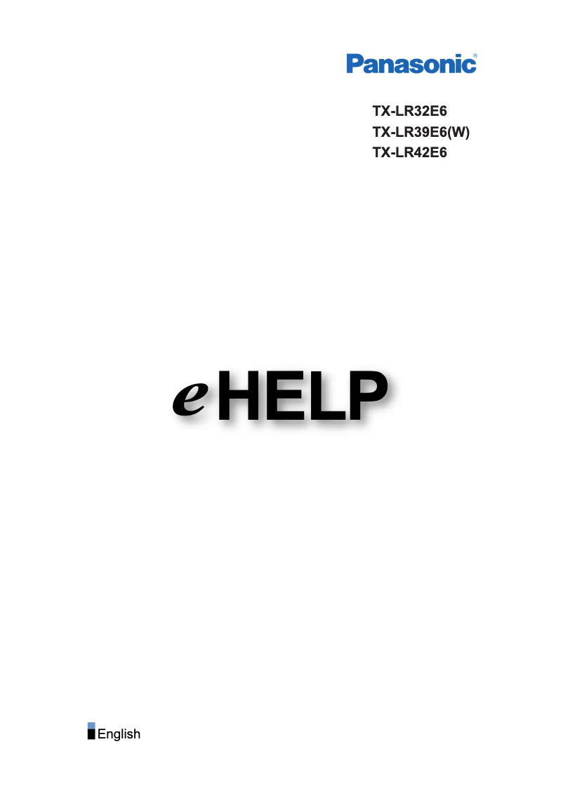 Page 1 de la notice Manuel utilisateur Panasonic Viera TX-LR42E6