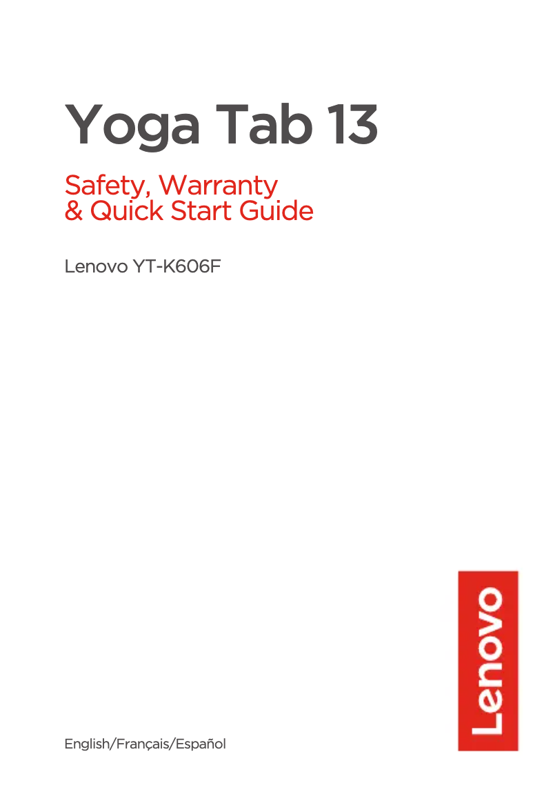 Página 1 del manual Manual de usuario Lenovo Yoga Tab 13