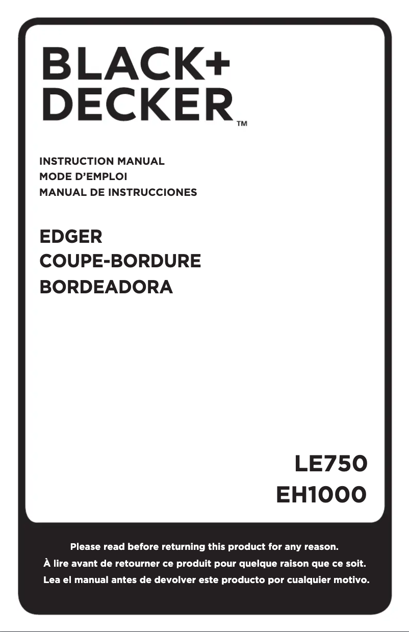 Image de la première page du manuel de l'appareil LE750