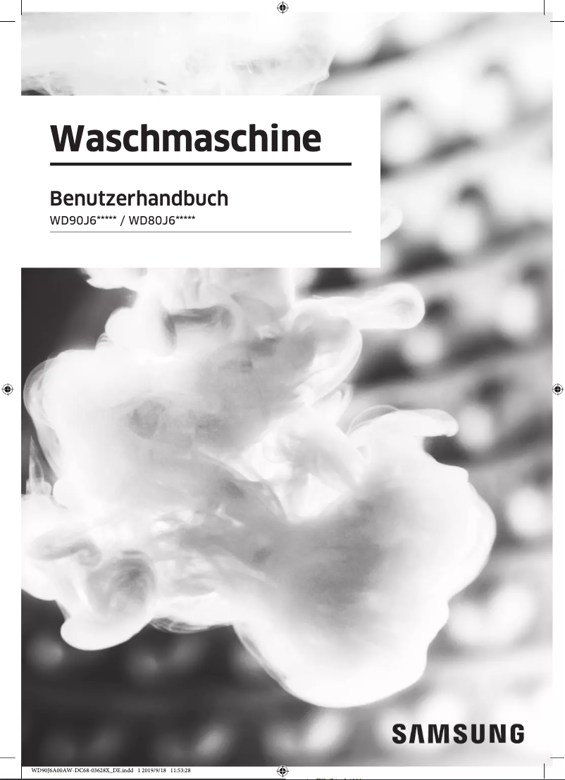 Page 1 de la notice Manuel utilisateur Samsung WD90J6A00AW