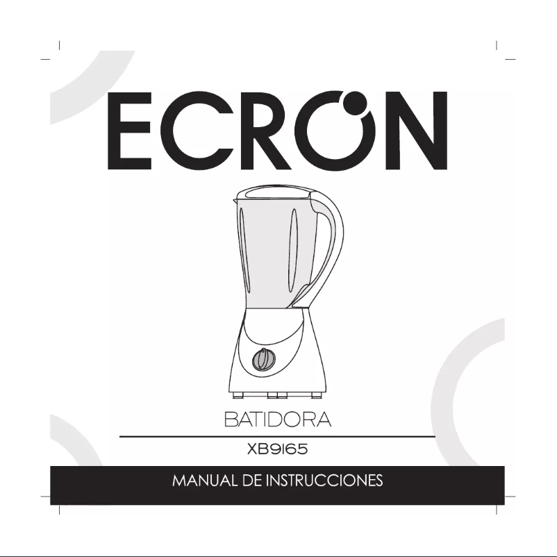 Page n°1 - Manuel utilisateur Ecron XB9165