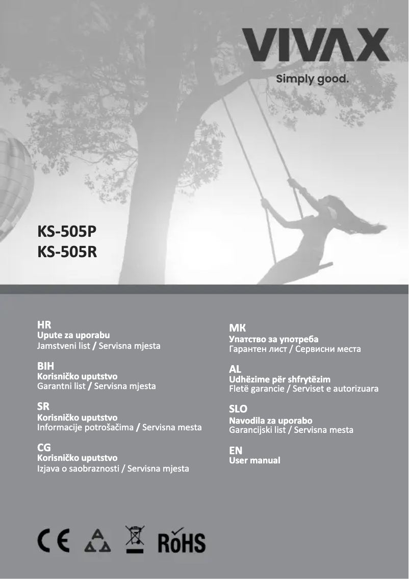 Page n°1 - Manuel utilisateur Vivax KS-505R
