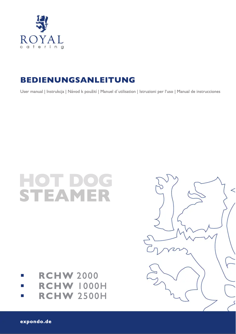 Page 1 de la notice Manuel utilisateur Royal Catering RCHW 2000