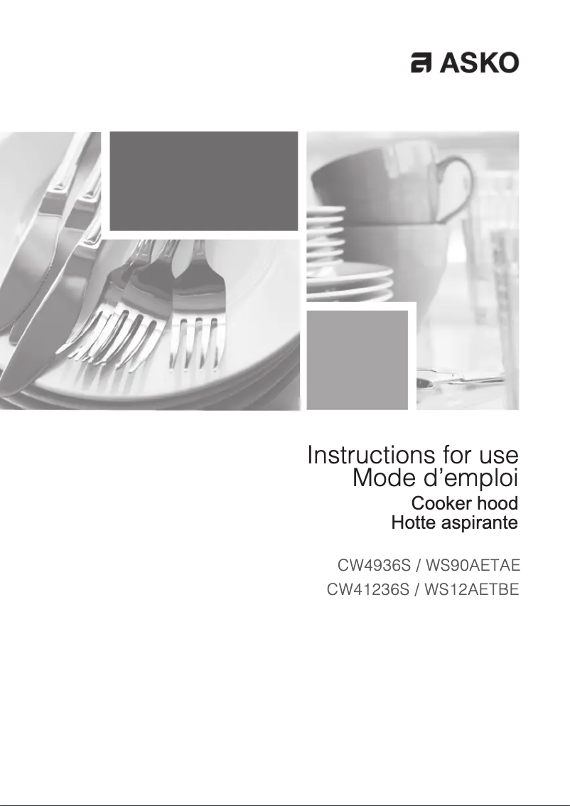 Page 1 de la notice Guide d'installation Asko CW41236S