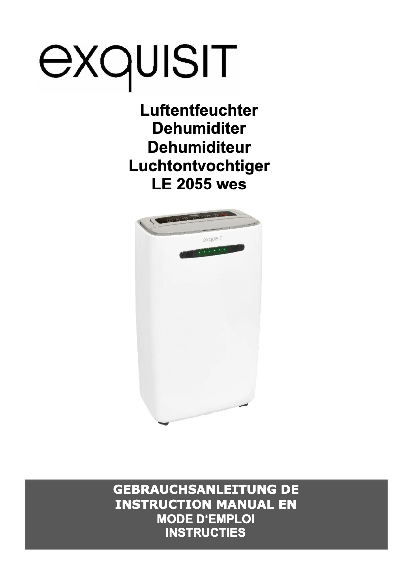 Imagen de la primera página del manual del dispositivo LE 2055 wes