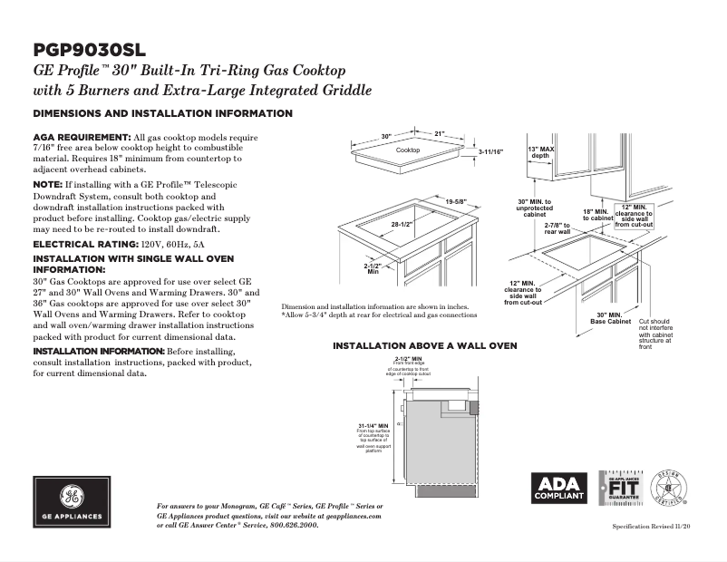 Image de la première page du manuel de l'appareil PGP9030SLSS