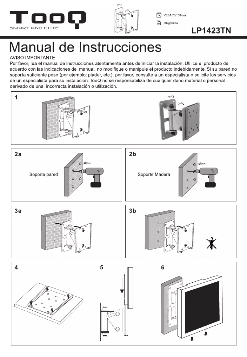Page 1 de la notice Manuel utilisateur TooQ LP1423TN