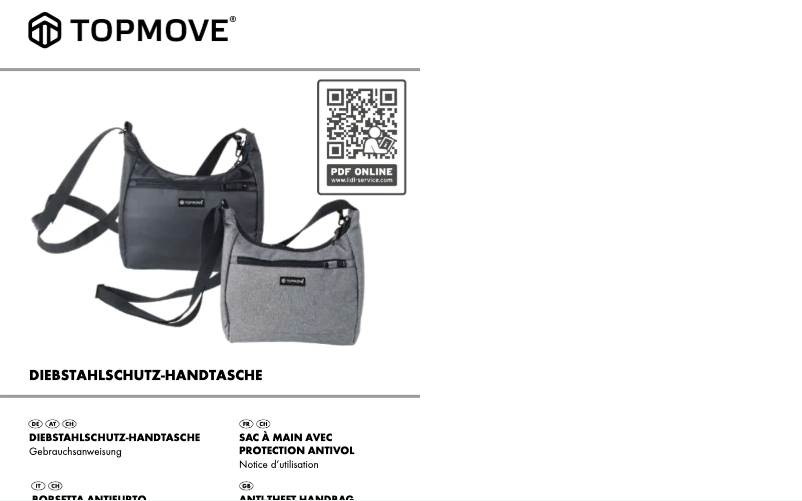 Page 1 de la notice Manuel utilisateur Topmove IAN 331883