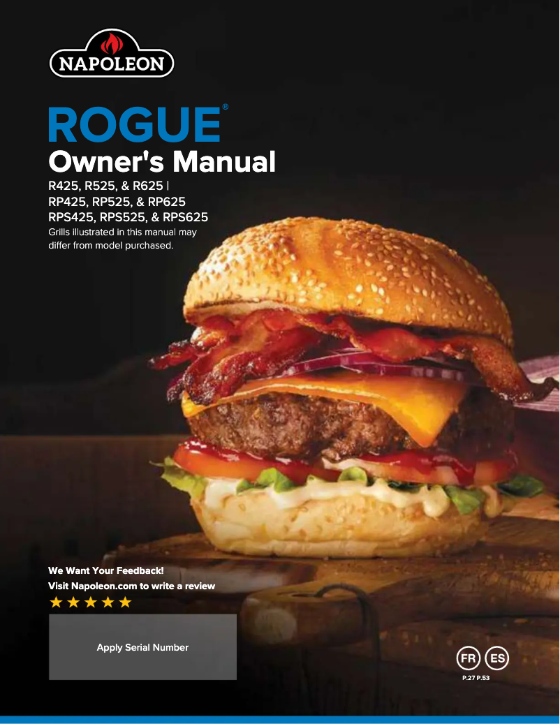 Page n°1 - Manuel utilisateur Napoleon ROGUE 425