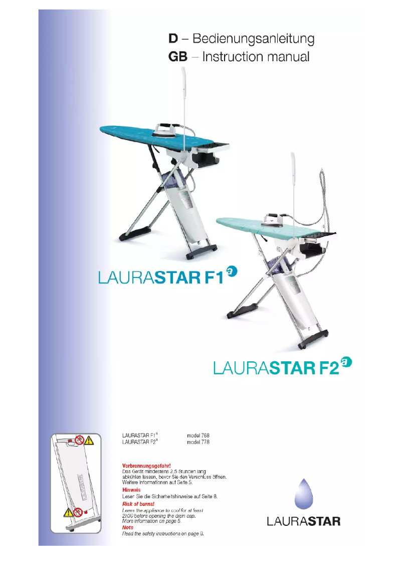 Page 1 of the manual User Manual Laurastar F2a