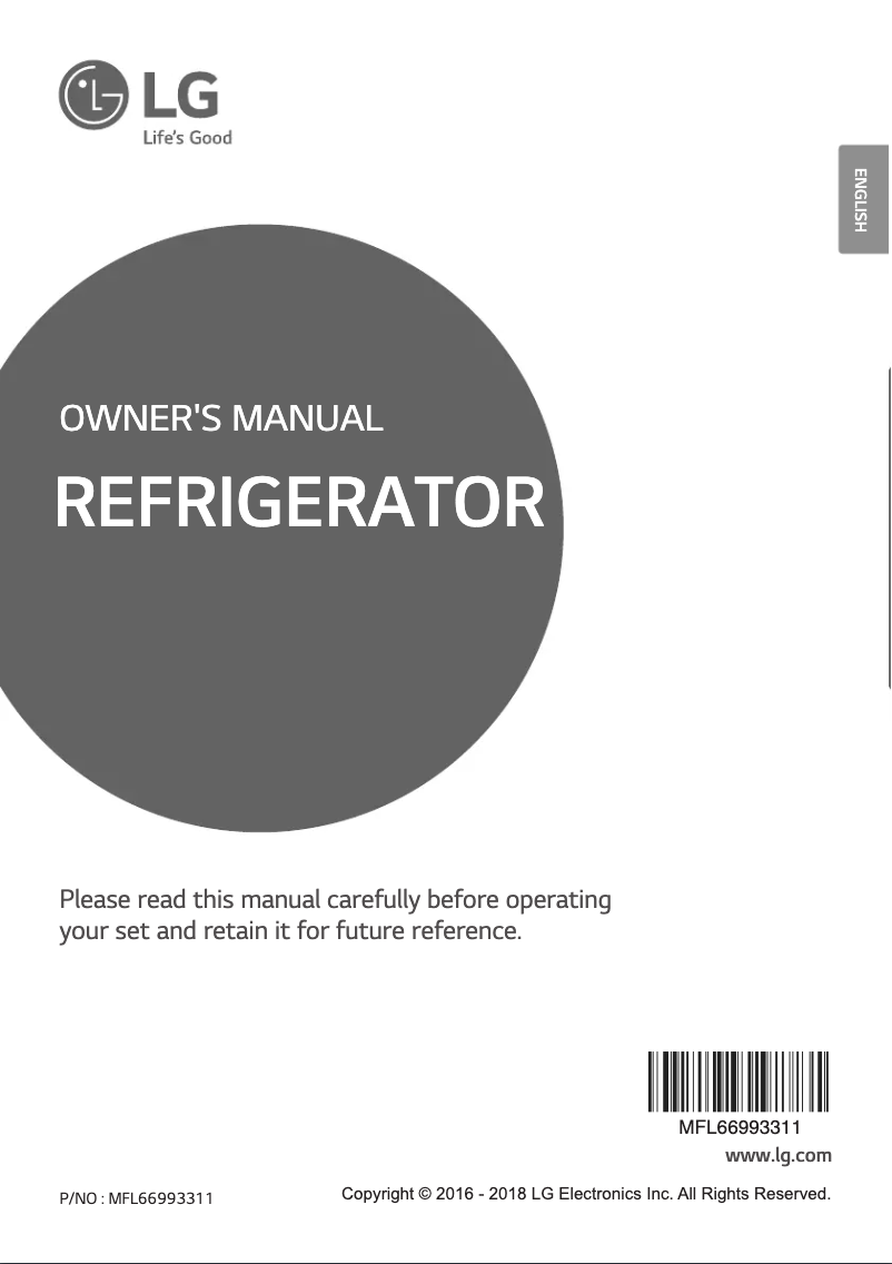 Page n°1 - Manuel utilisateur LG GL-B205ALLB