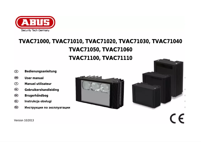Page n°1 - Manuel utilisateur Abus TVAC71010