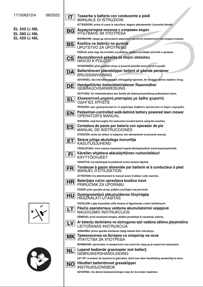 Page n°1 - Manuel utilisateur Stiga Combi 340e Kit