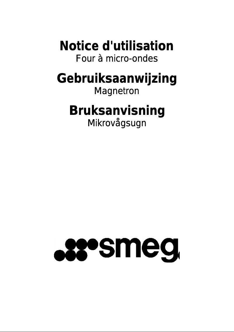 Page 1 de la notice Manuel utilisateur Smeg MP6322X