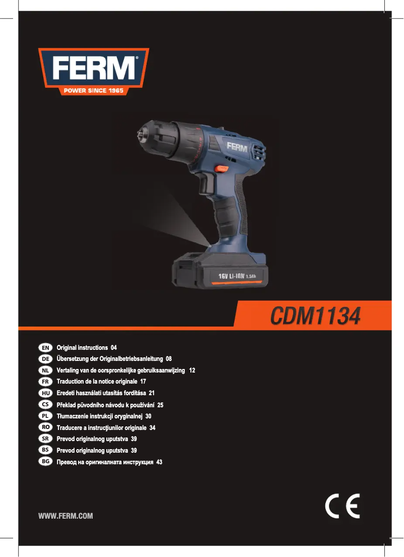 Imagen de la primera página del manual del dispositivo CDM1134